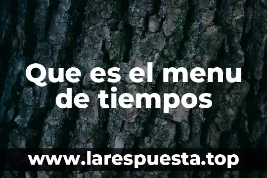 Que es la fase de aplicacion en una investigacion 4 Que es el menu de tiempos
