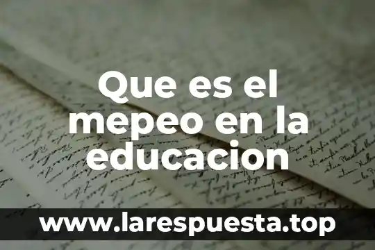 Que es el mepeo en la educacion