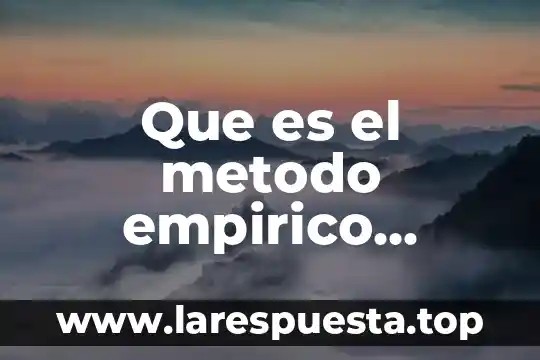 Natación que es significado y concepto 8 Que es el metodo empirico concepto y significado