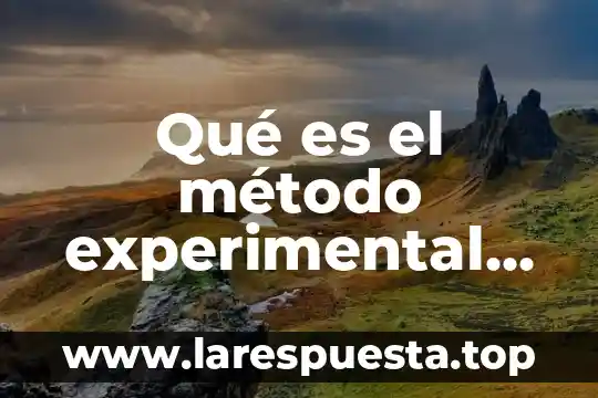 Qué es el método experimental filosofía