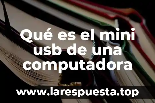 Qué es el mini usb de una computadora