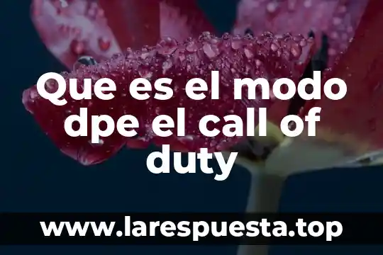 Que es el call center web center y terminales moviles 6 Que es el modo dpe el call of duty