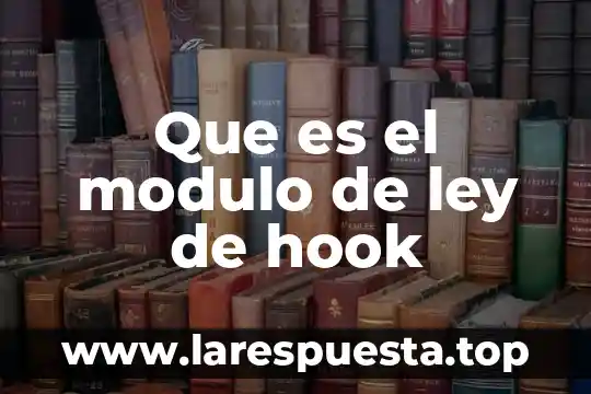 Que es la ley imzgen 7 Que es el modulo de ley de hook