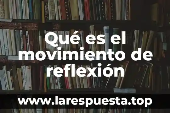 Qué es el movimiento de reflexión