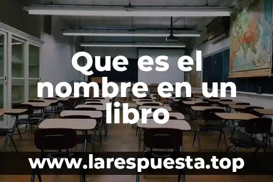 Que es el nombre en un libro