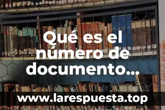 Que es número absoluto y sus caracteristicas 6 Qué es el número de documento personal