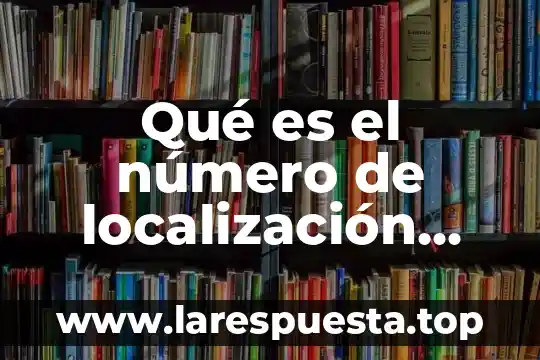 Qué es el número de localización global