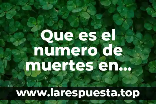 Que es número absoluto y sus caracteristicas 7 Que es el numero de muertes en ecologia