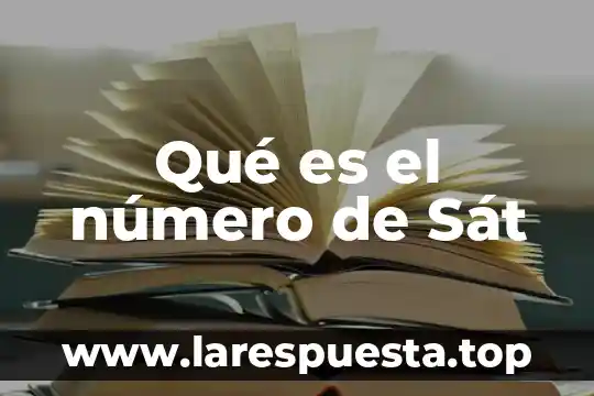Qué es el número de Sát