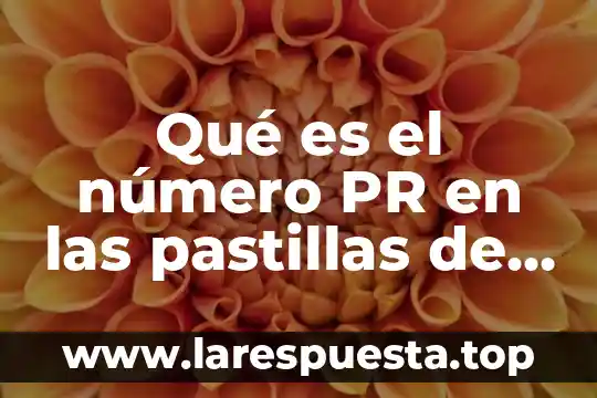 Qué es el número PR en las pastillas de frenos