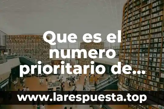Que es el numero prioritario de riesgo