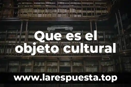 Que es objeto de pulsion 6 Que es el objeto cultural