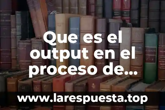 Que es el output en el proceso de produccion