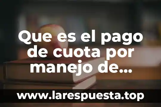 Manejo del proceso administrativo que es 5 Que es el pago de cuota por manejo de resiudos
