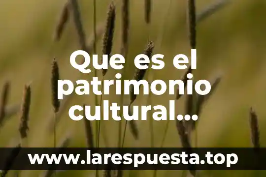 Que es personal competente 7 Que es el patrimonio cultural opinion personal yahoo