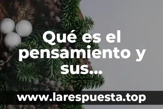Qué es el pensamiento y sus características