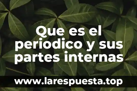 Que es un epigrama en el periodico 5 Que es el periodico y sus partes internas