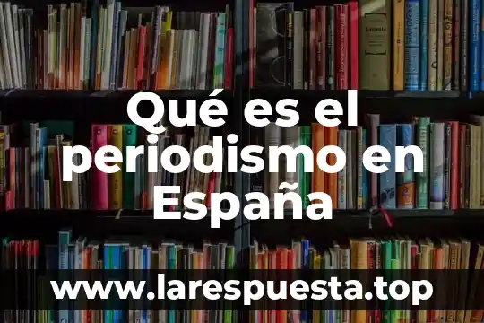 Qué es el periodismo en España