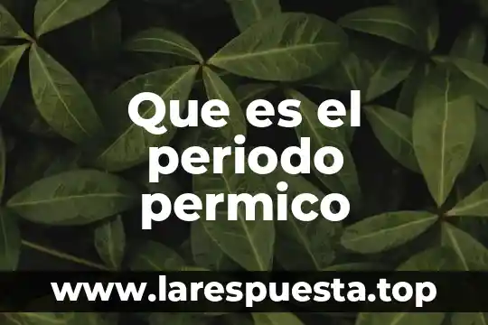 Que es el periodo prehispanico en colombia 4 Que es el periodo permico