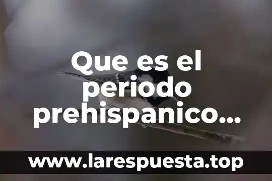 Que es el periodo colonial en colombia 8 Que es el periodo prehispanico en colombia