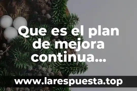 Que es la mejora de productos 3 Que es el plan de mejora continua bachillerato general