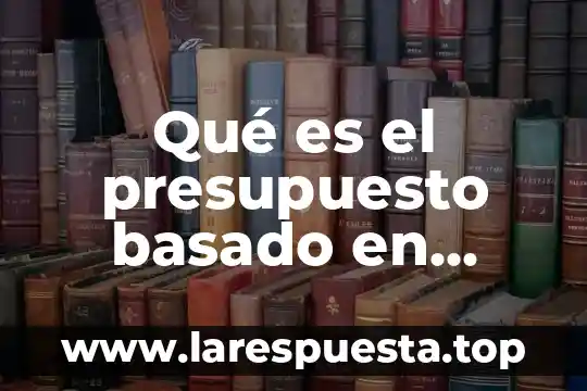 Qué es el presupuesto basado en estado