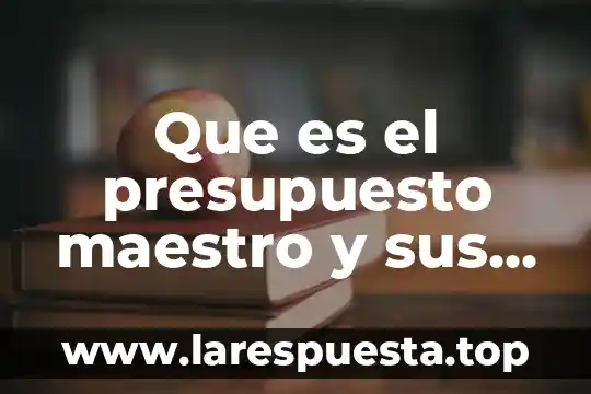 Que es utilidad en presupuesto de obra 3 Que es el presupuesto maestro y sus elementos