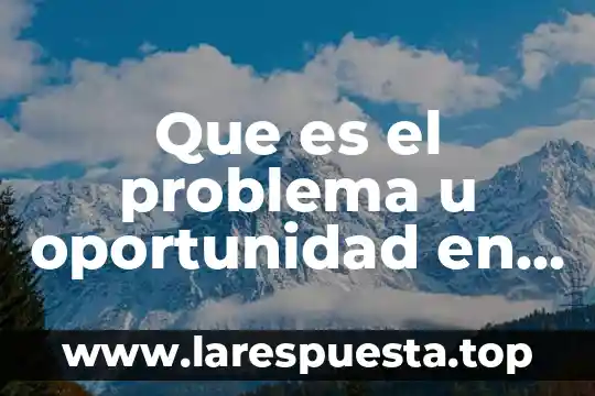 Que es el problema u oportunidad en publicidad