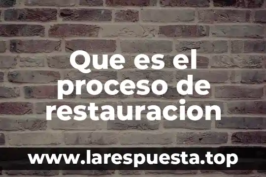 Columnas de política que es 8 Que es el proceso de restauracion