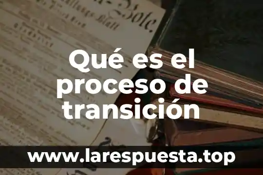 Que es un proceso alterno de reorganizacion 5 Qué es el proceso de transición