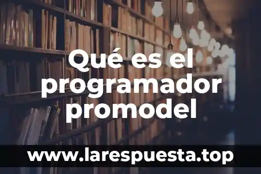 Que es ser un programador en android 3 Qué es el programador promodel
