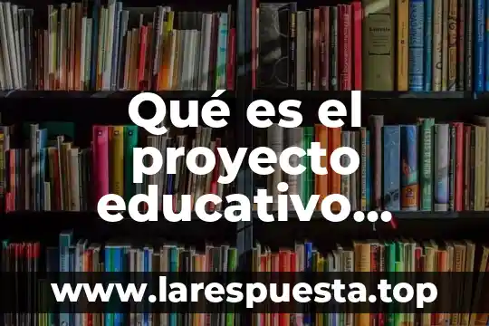 Qué es el proyecto educativo nacional 2018