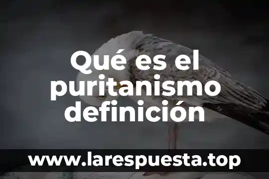 Qué es el puritanismo definición