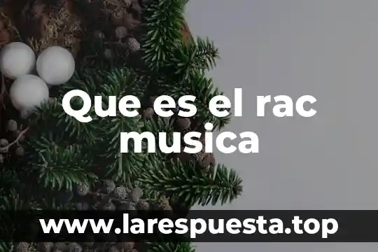 Que es un trio en musica 4 Que es el rac musica