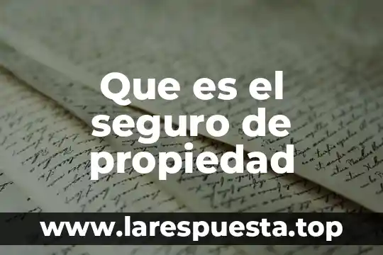 Que es openpay pago seguro 3 Que es el seguro de propiedad
