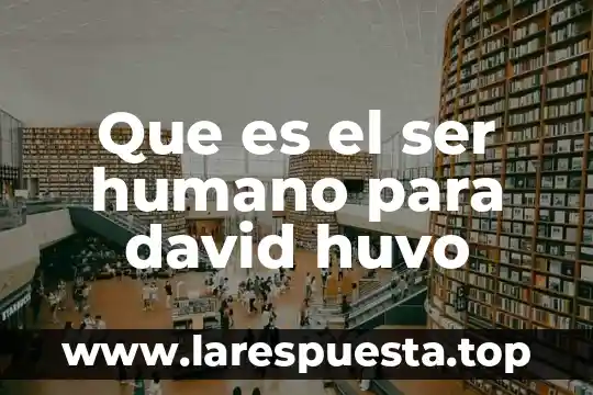Que es el ser humano para david huvo