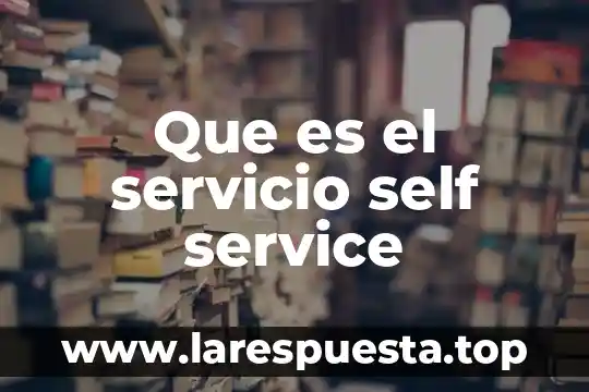 Que es una clave de web service 6 Que es el servicio self service