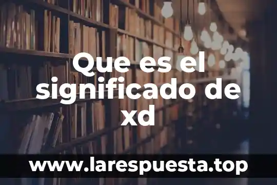 Que es el significado de xd