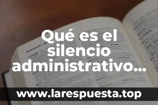 Que es la violencia del silencio 5 Qué es el silencio administrativo en México