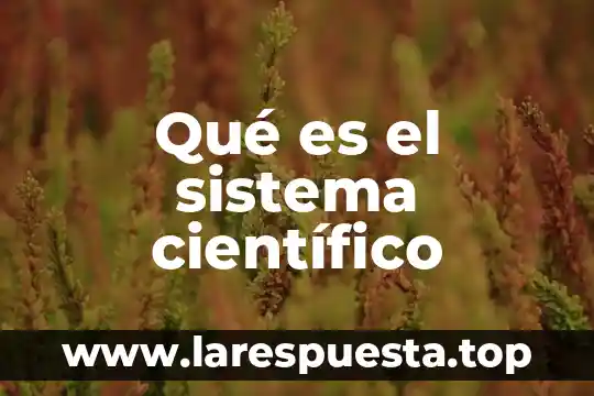 Qué es el sistema científico