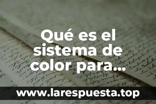 Qué es el sistema de color para programar