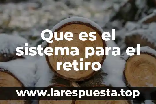 Que es el sistema para el retiro