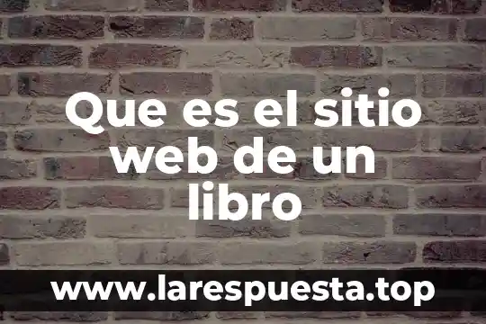 Sitio real media que es 7 Que es el sitio web de un libro