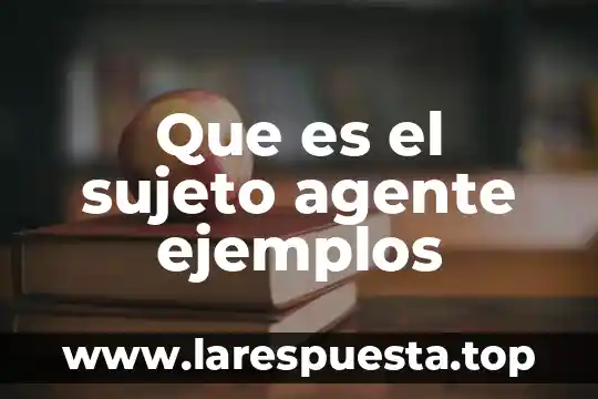 Qué es sujeto de investigación según autores 7 Que es el sujeto agente ejemplos