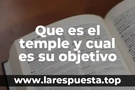 Que es el temple y cual es su objetivo
