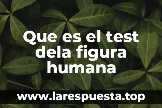 Que es el test dela figura humana