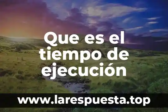 Que significa o que es un login en informatica 4 Que es el tiempo de ejecución