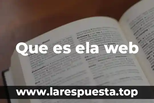 Que es ela web