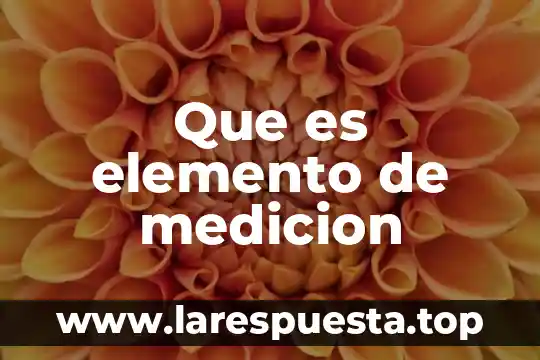 Que es un elemento indeterminado 5 Que es elemento de medicion