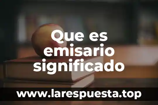 Que es emisario significado